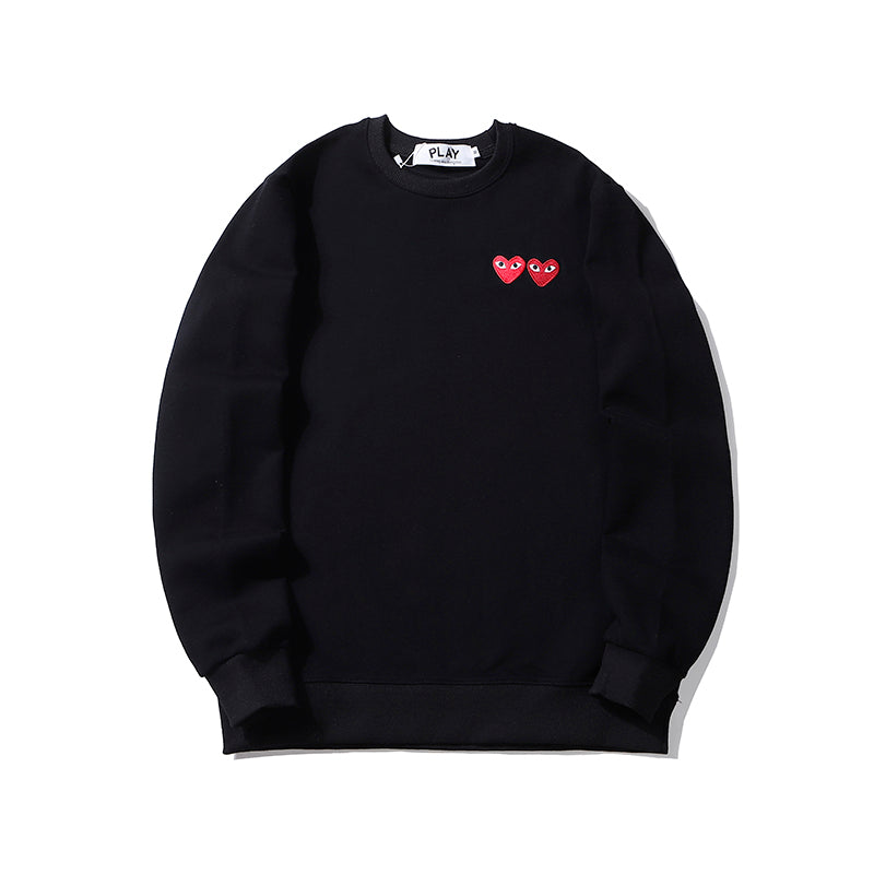 Comme Des Garcons Play Double Heart Hoodie 3097