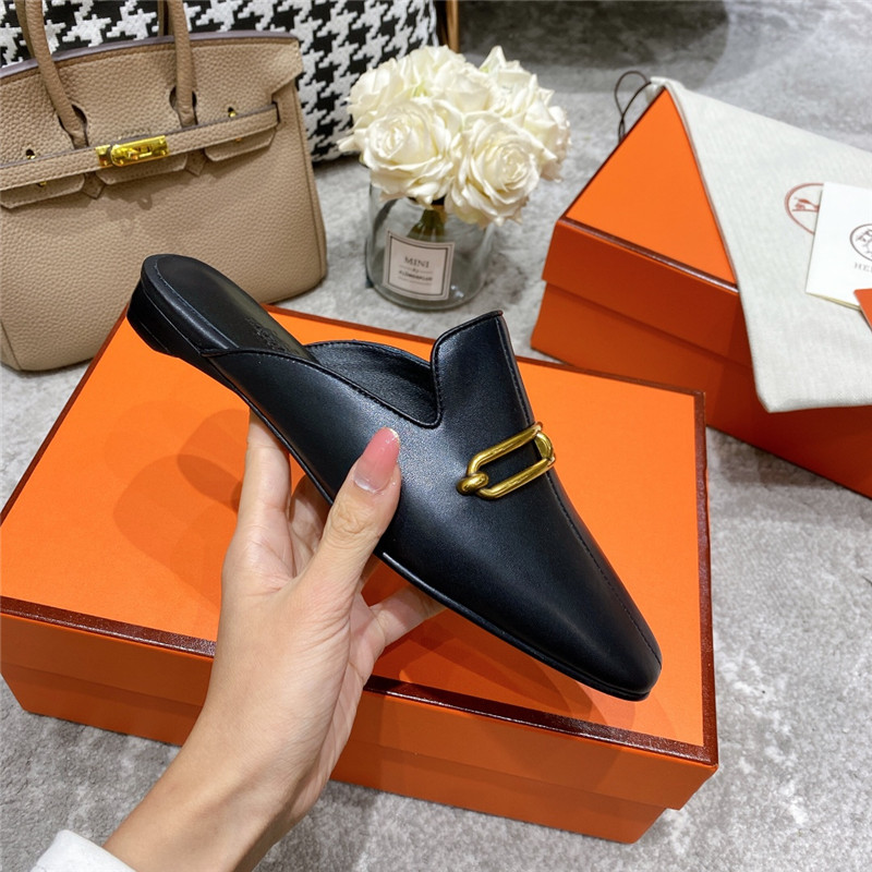 hermes muller flat slippers