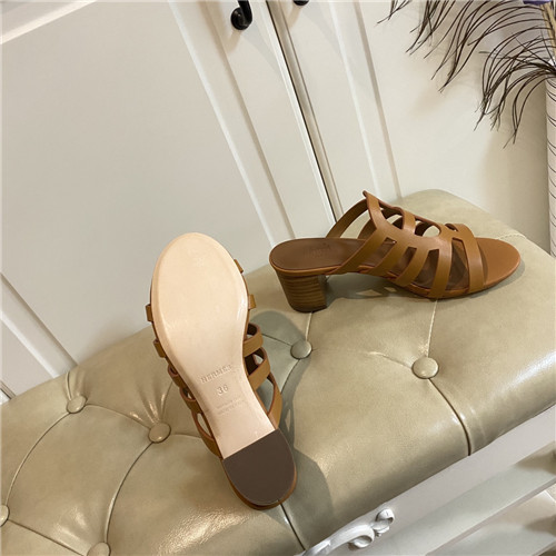 Hermes Birkin Replica block heel sandals