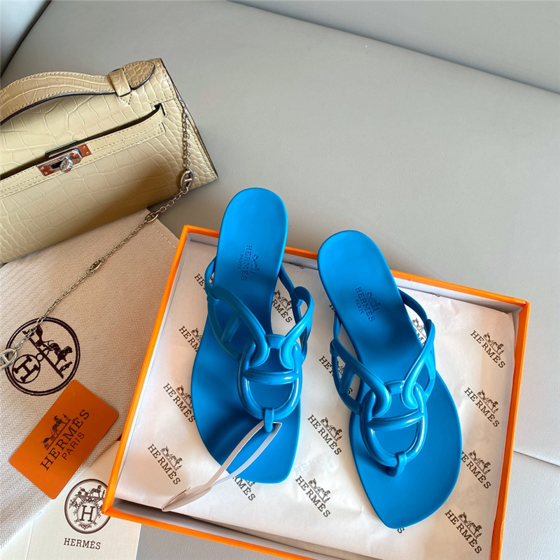Hermès new pig nose chain flip flops