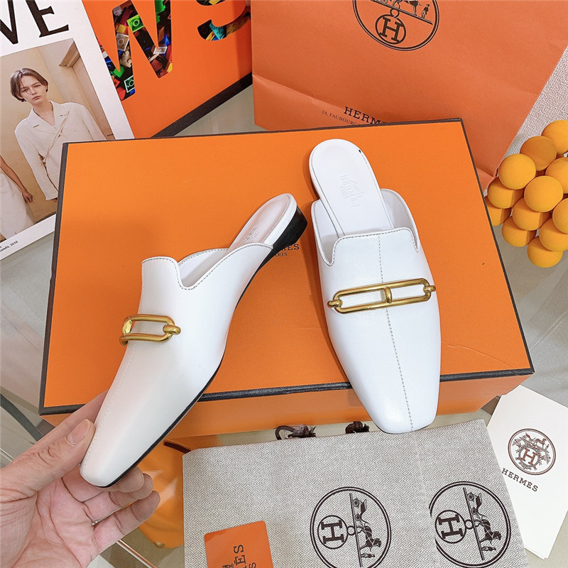 hermes flat slippers