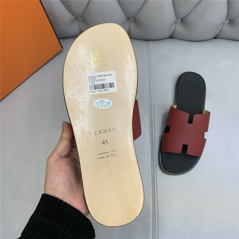 hermes H men s slippers
