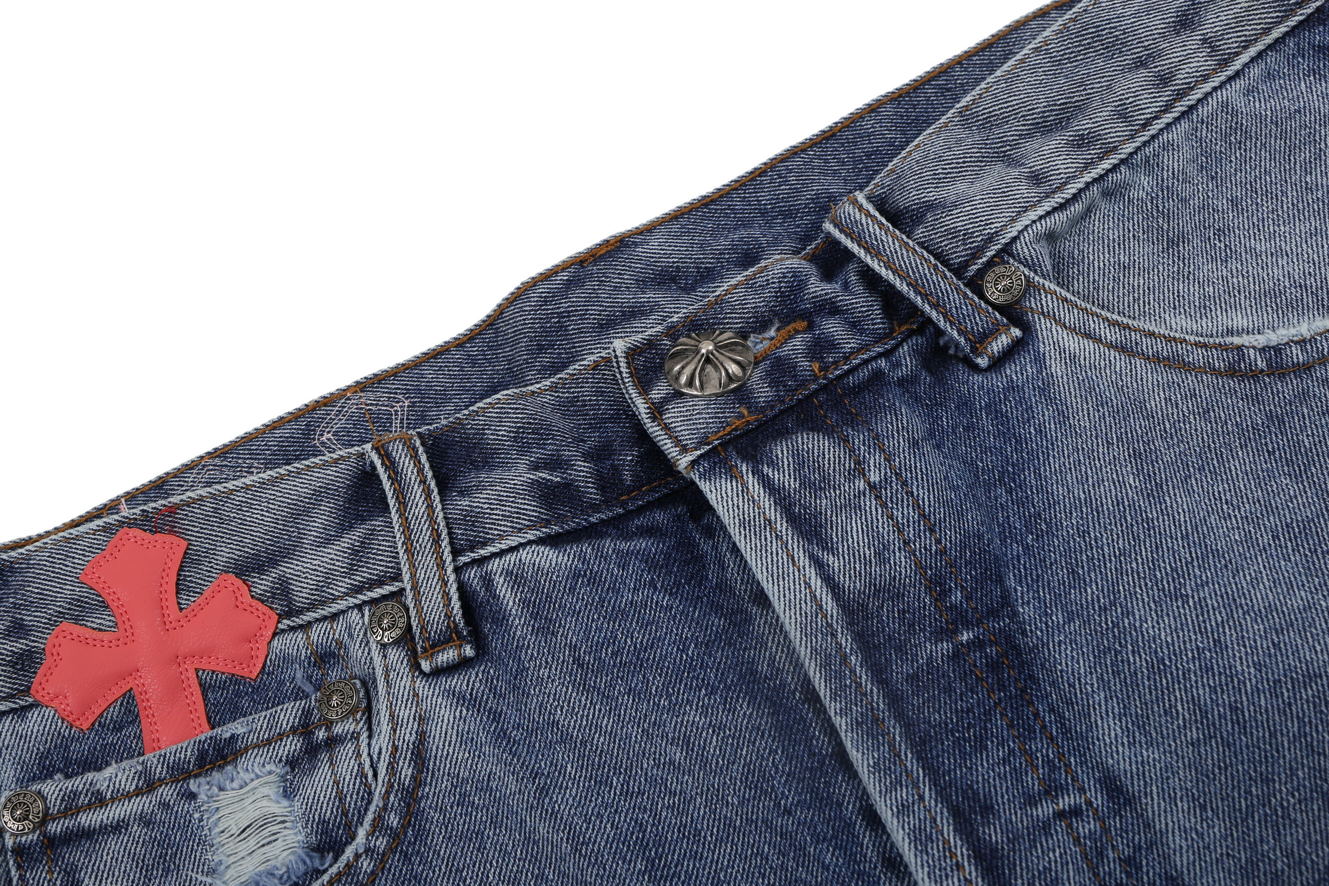 Chrome Hearts Replica Cross Flare Denim