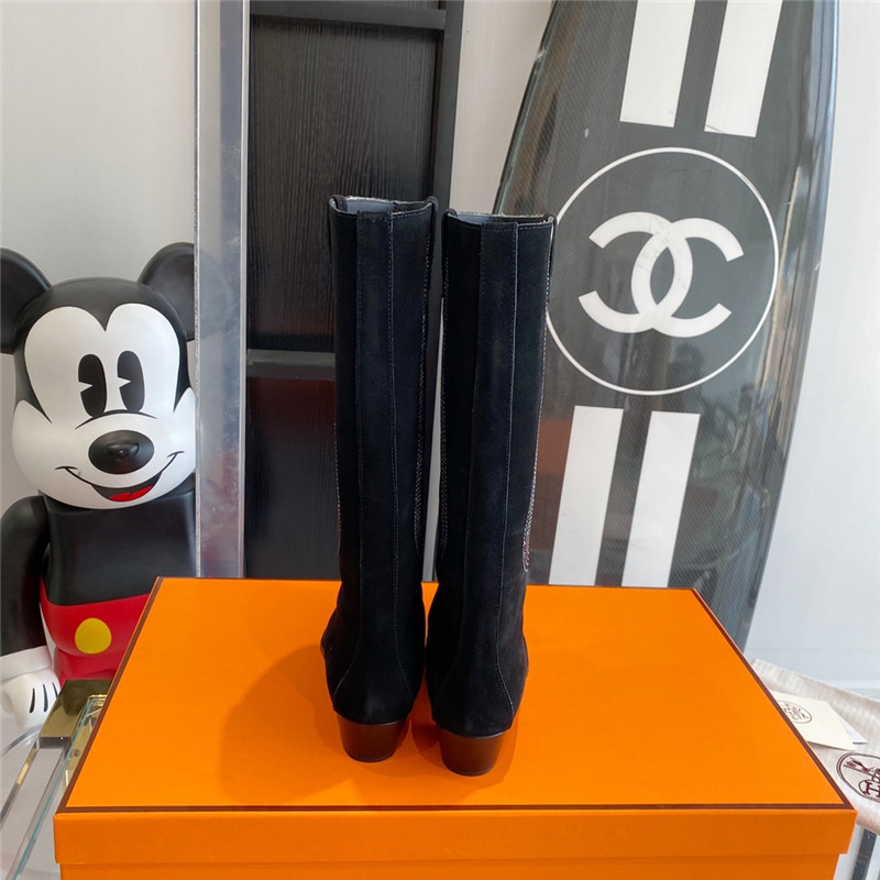 hermes embroidered long boots