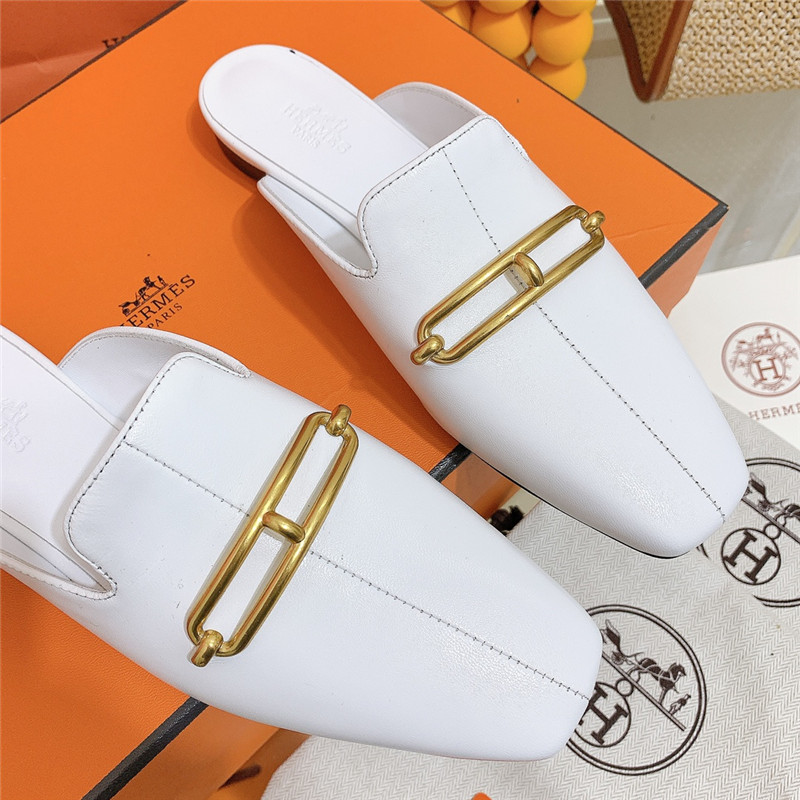 hermes flat slippers