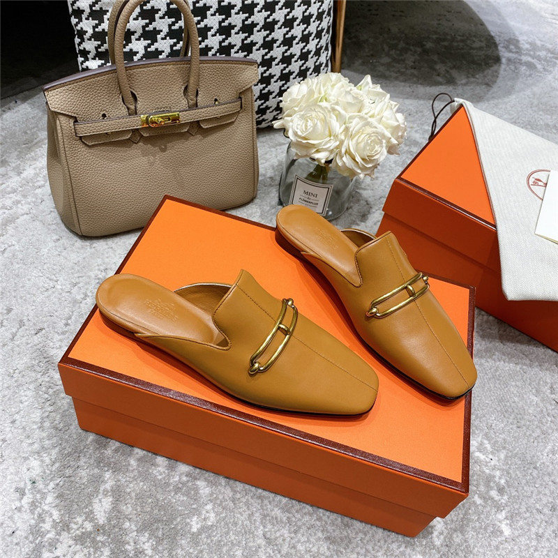hermes muller flat slippers