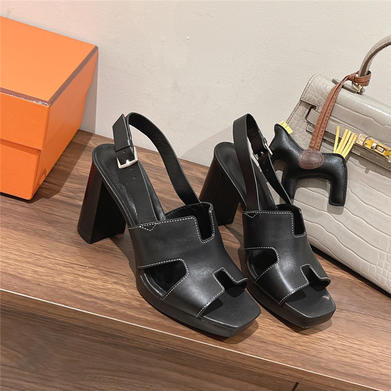 Hermes Sandals Dupe chunky heel sandals