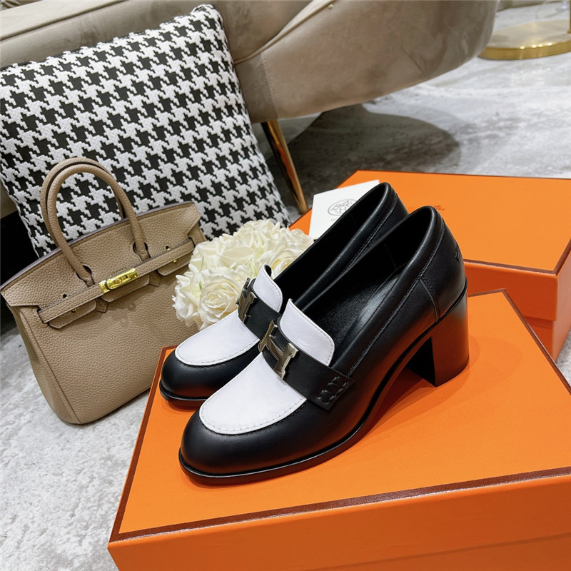 hermes dauphine mid heel mules