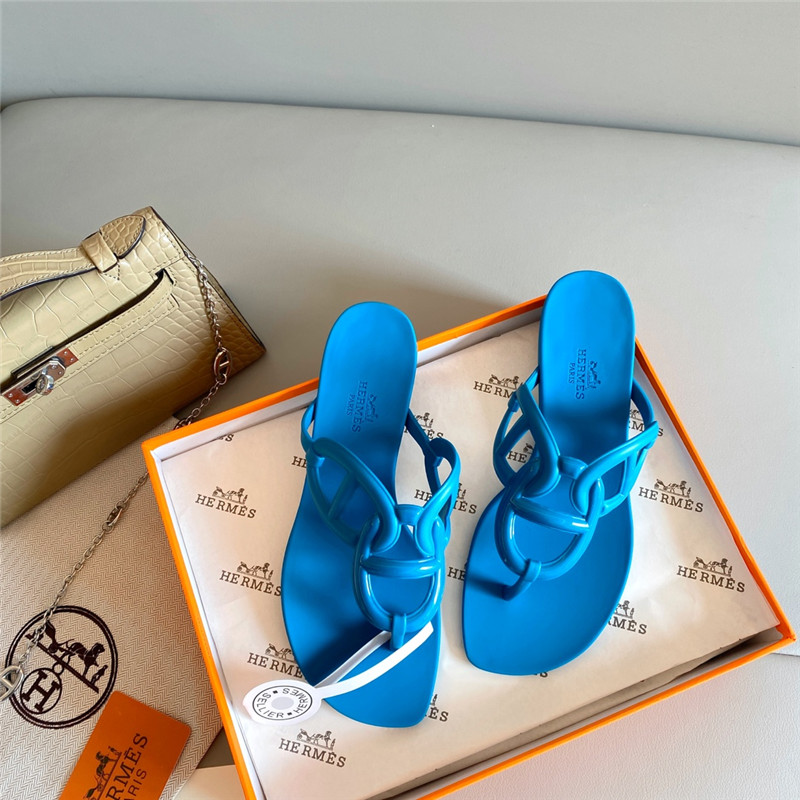 Hermès new pig nose chain flip flops