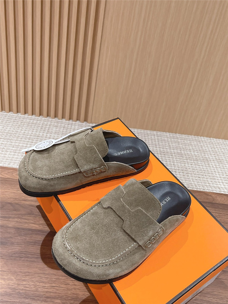 Hermès Moe Mueller s half -drooping shoes