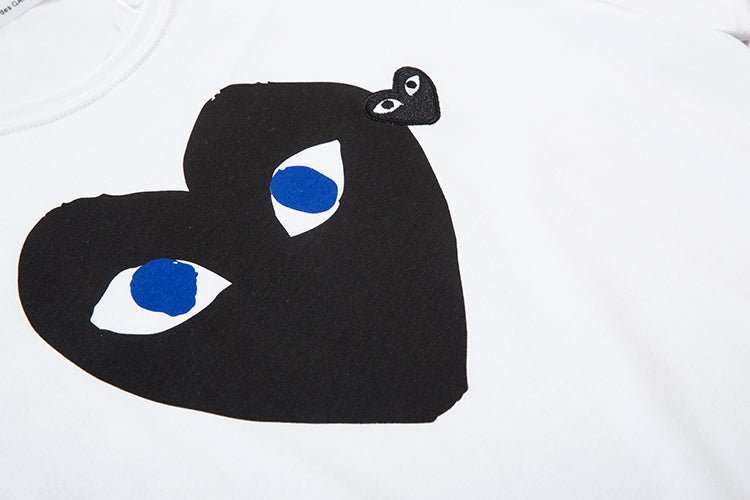 Comme Des Garcons Play Double Heart T Shirt 2303