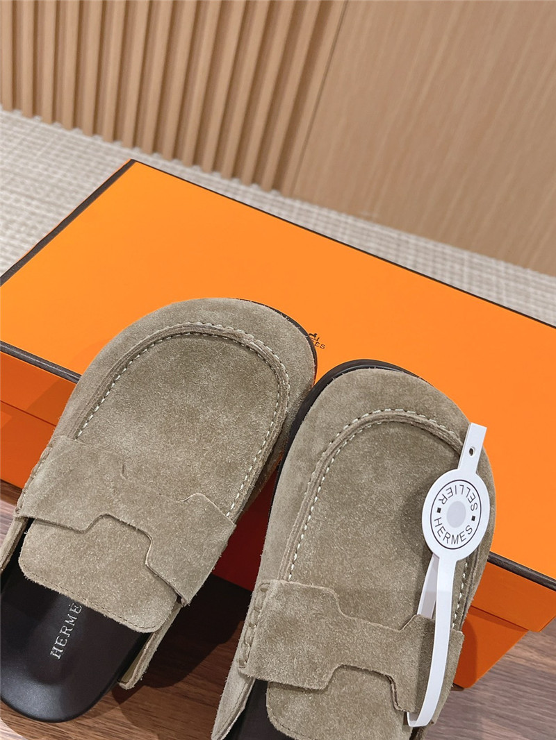 Hermès Moe Mueller s half -drooping shoes