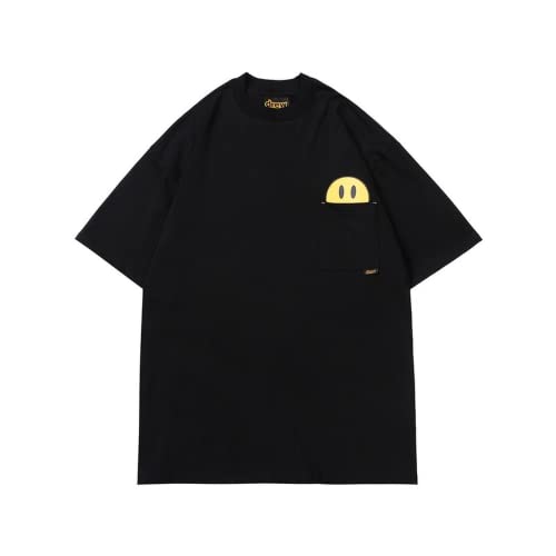 Drew Pocket Mascot T-Shirts Black#2590