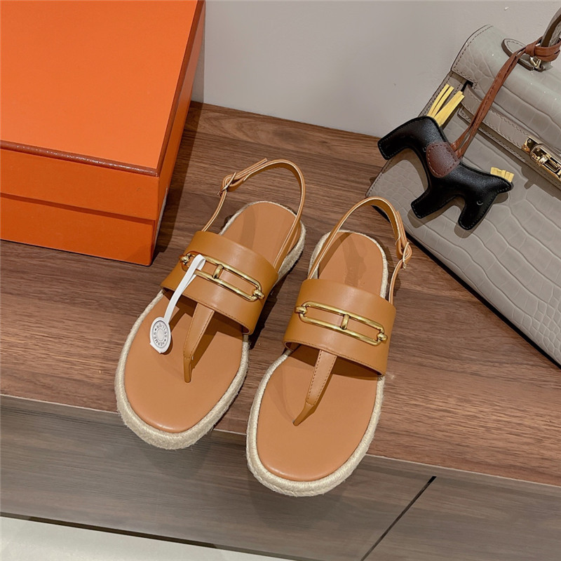 hermes knitted flat sandals