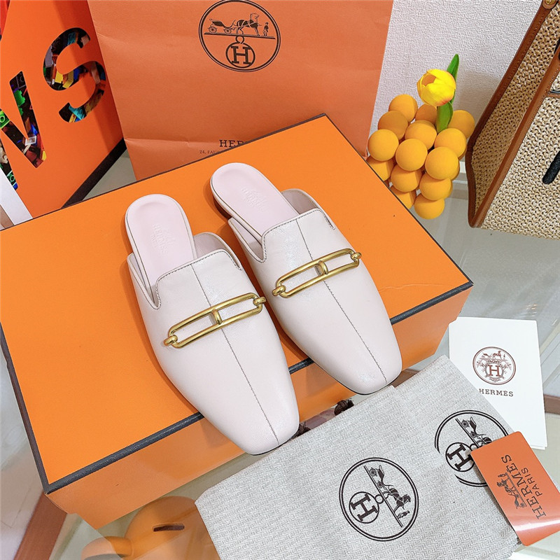 hermes flat slippers