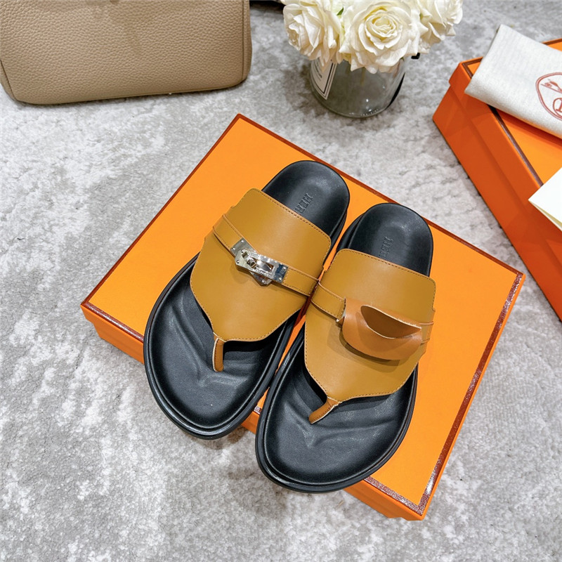 hermes kelly buckle slippers