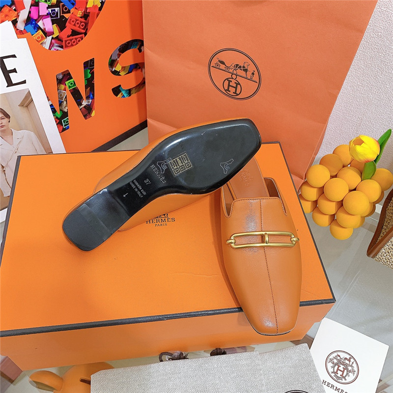 hermes flat slippers