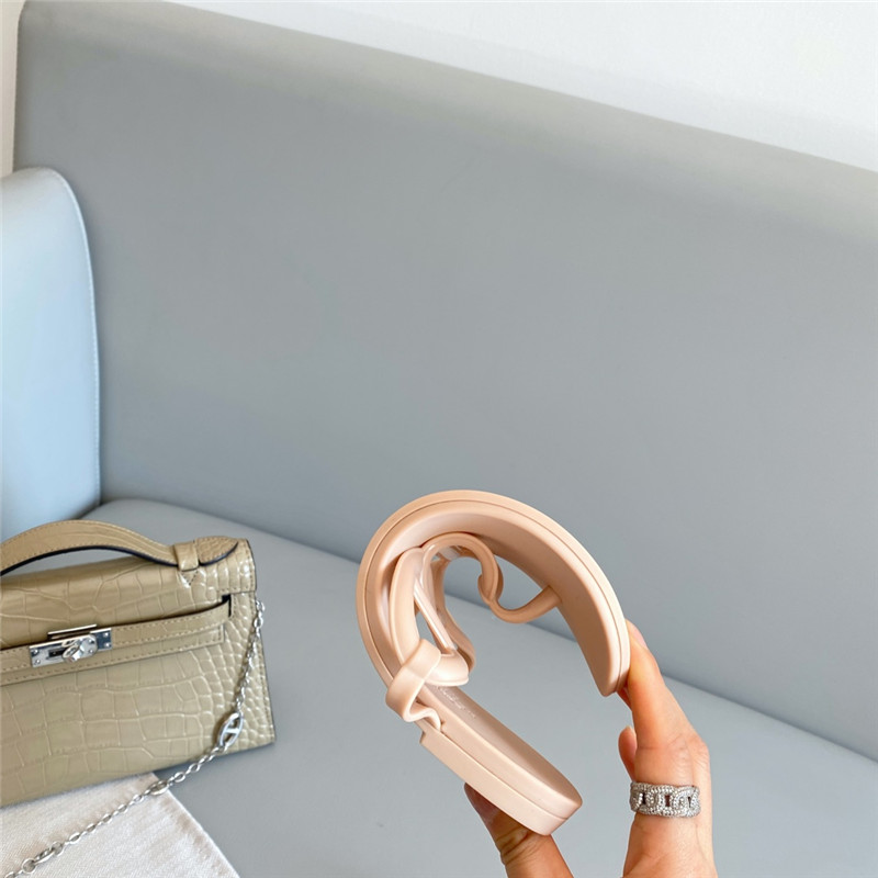 Hermès new pig nose chain flip flops