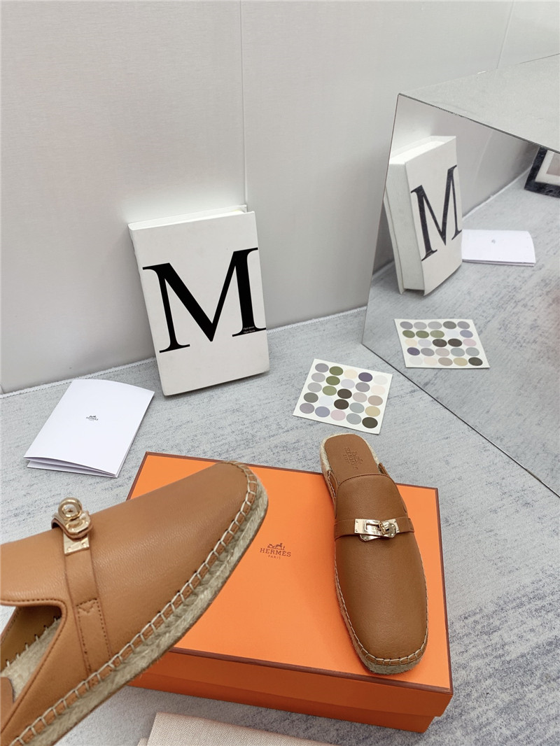 hermes loafer slippers