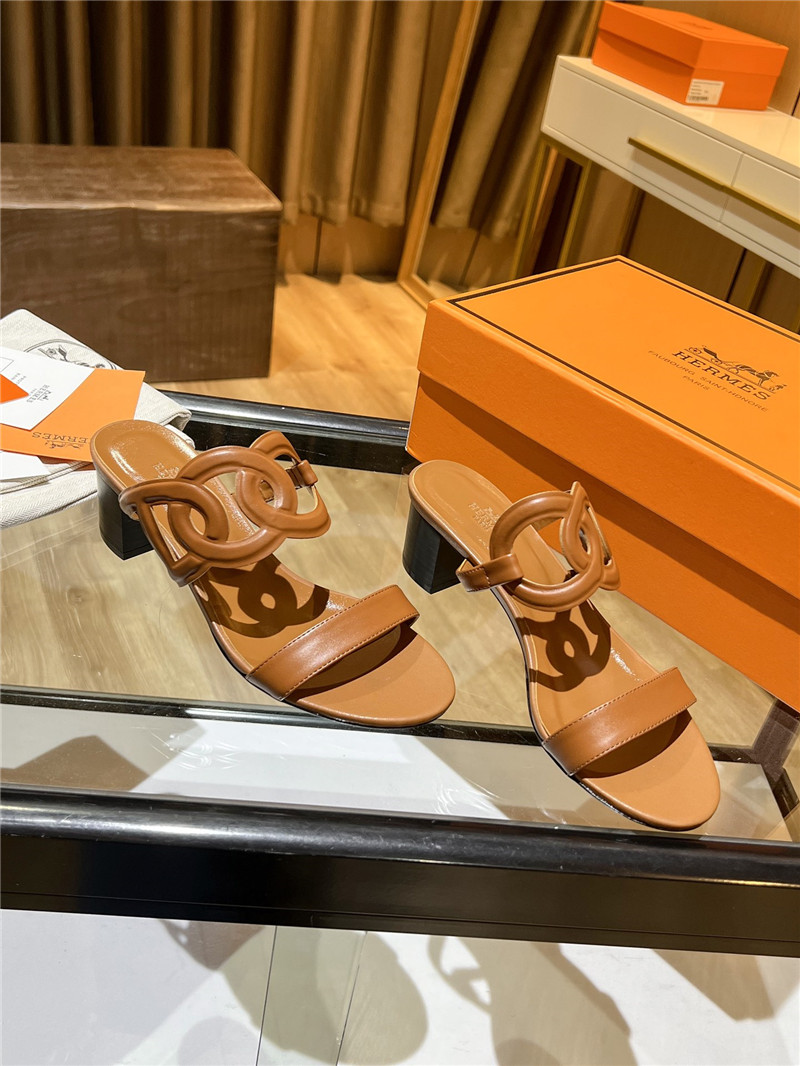 Hermes Sandals Dupe chunky heel sandals