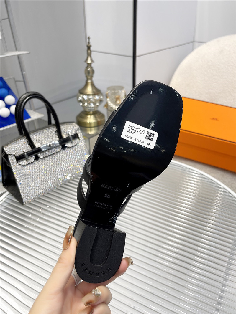 Hermès pig nose high heel sandals