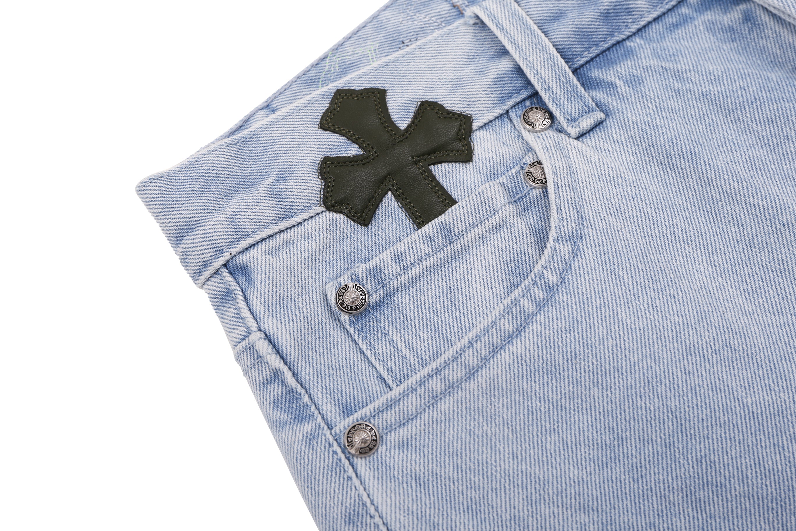 Chrome Hearts Replica Cross Flare Denim