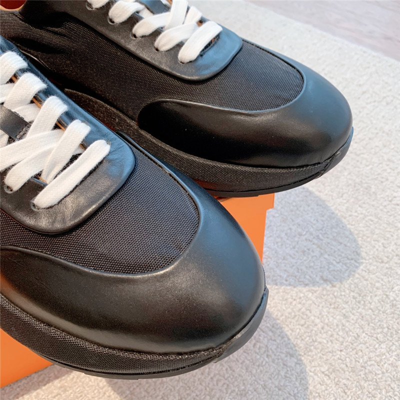 Hermès classic look-alike British retro white shoes