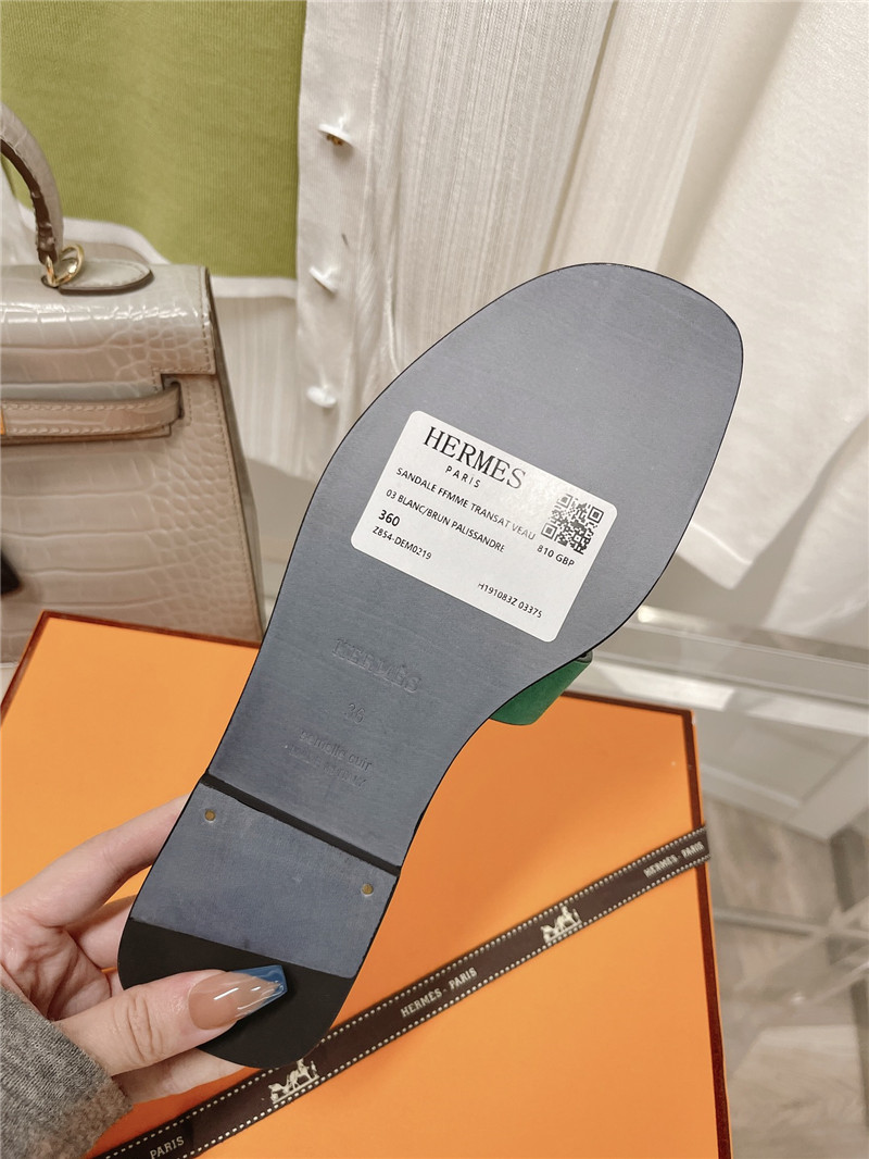 hermes flat sandals slippers