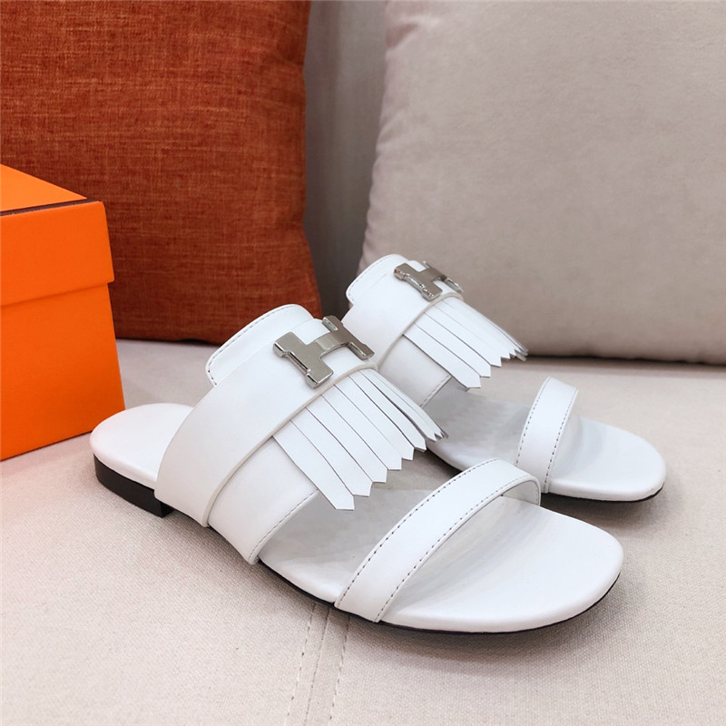 hermes H flat slipper sandals
