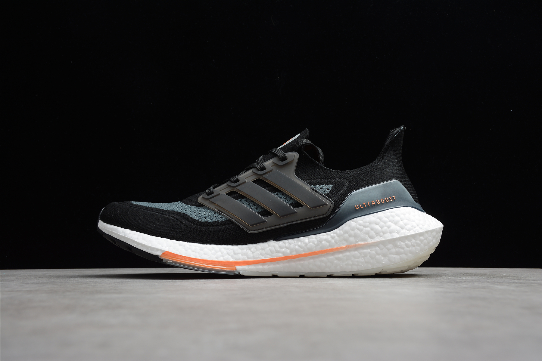 Adidas Ultra Boost 21 Black Blue Oxide Screaming Orange FY0389