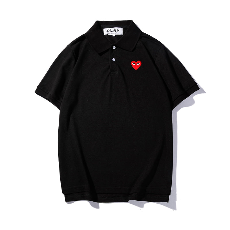 Play CDG Embroidered Heart Polo Shirt