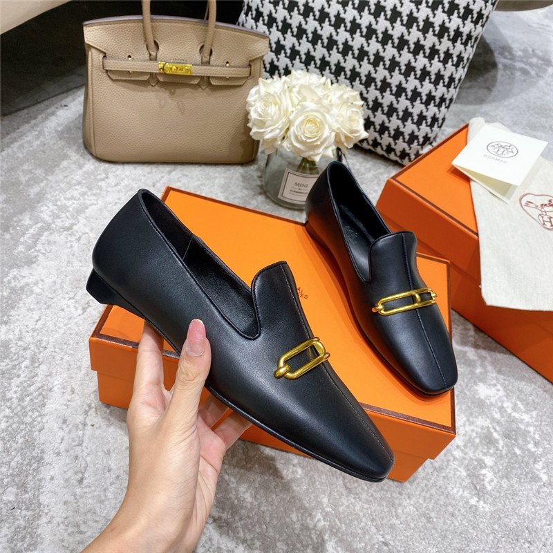 hermes muller flat shoes