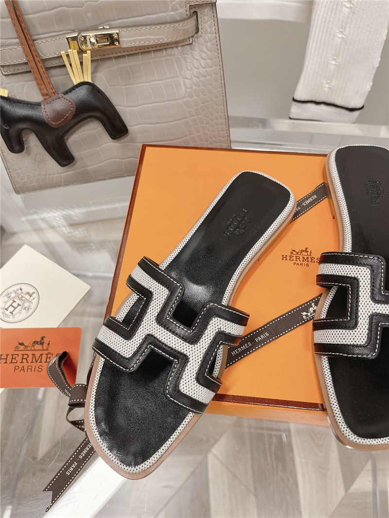 hermes flat sandals slippers
