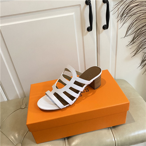 Hermes Birkin Replica block heel sandals