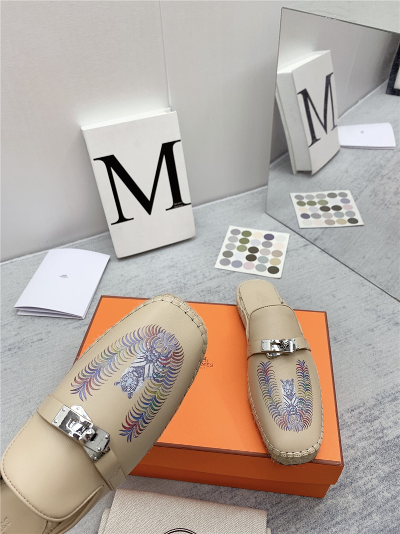 hermes loafer slippers