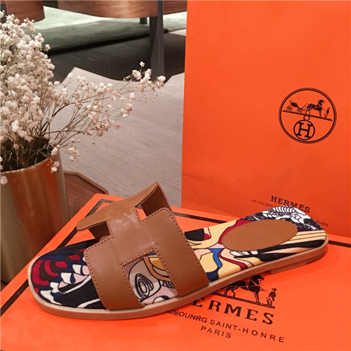 hermes flat slippers