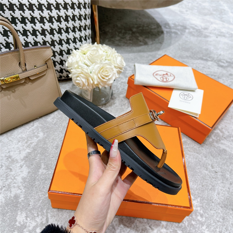 hermes kelly buckle slippers