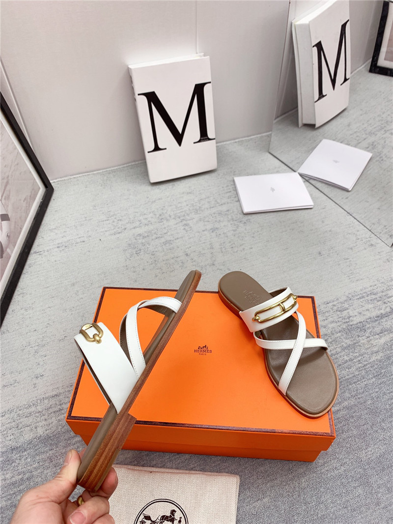 hermes flat slippers