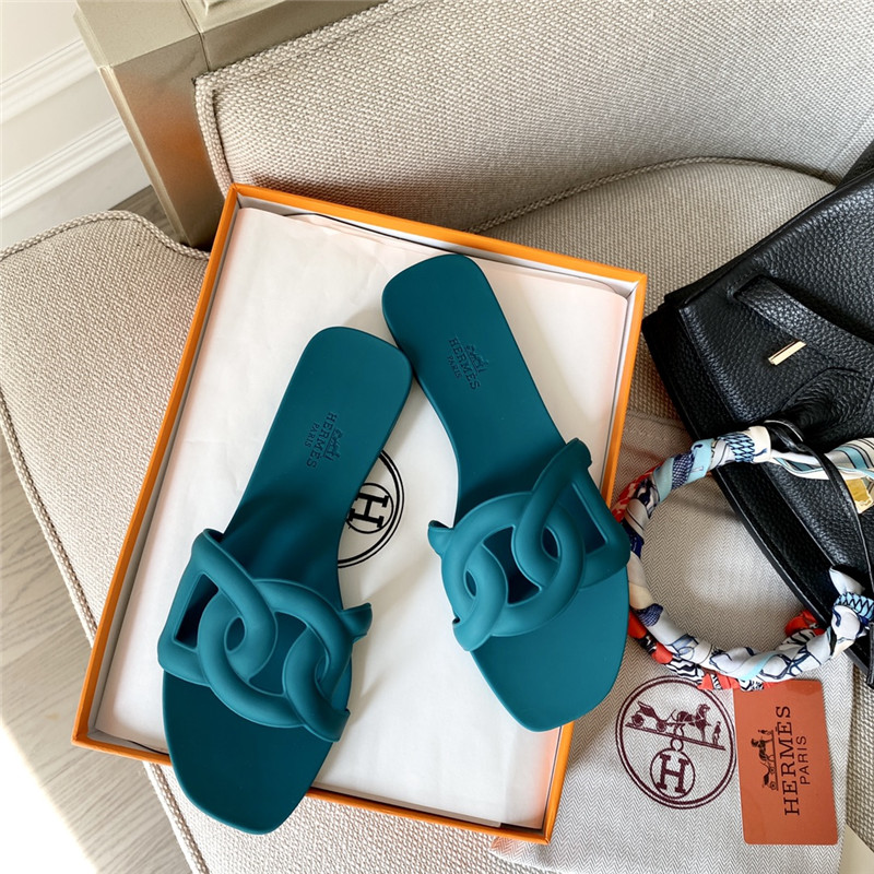 Hermès new classic pig nose chain slippers
