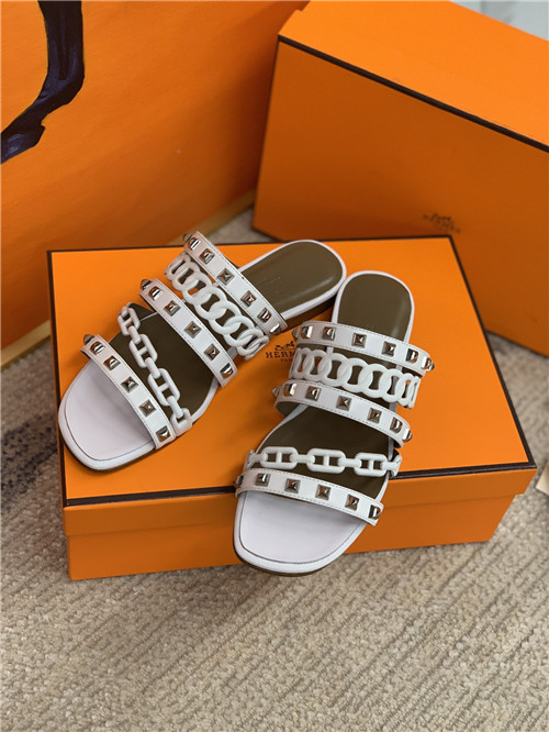 hermes flat slippers womens