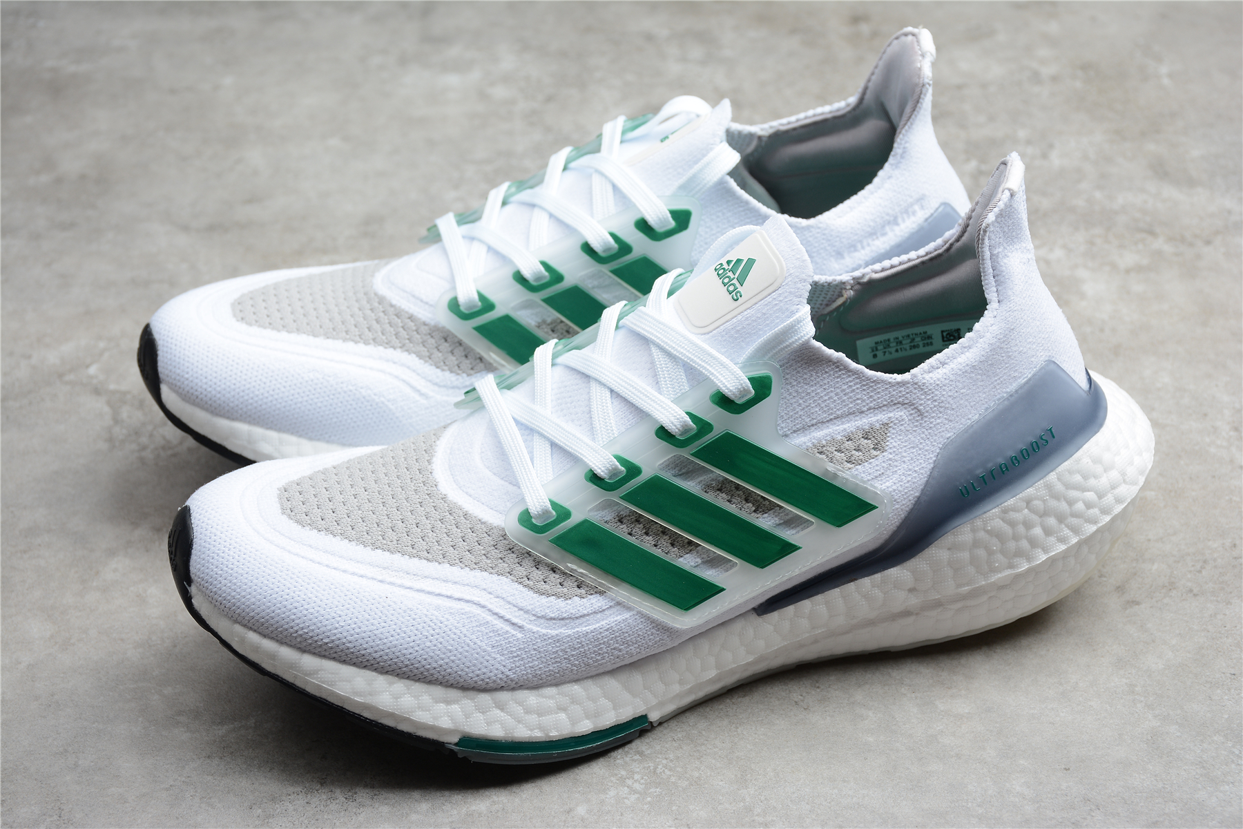 adidas Ultra Boost 21 White Sub Green FZ2326
