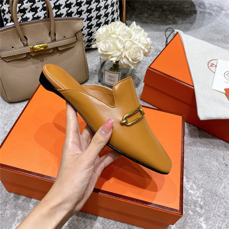 hermes muller flat slippers