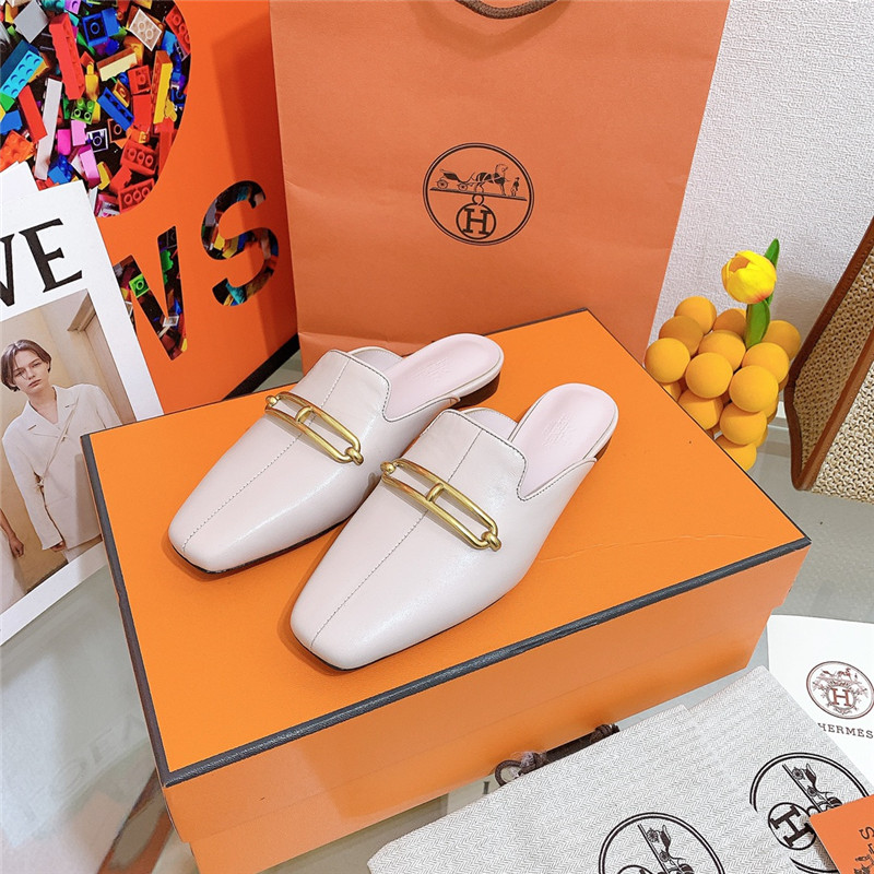 hermes flat slippers