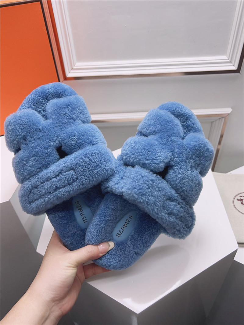 Hermès second uncle shoe hair slippers