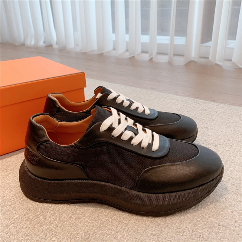 Hermès classic look-alike British retro white shoes