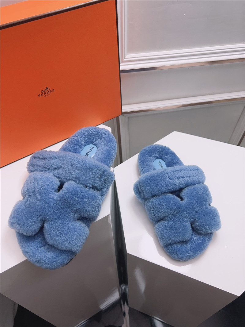 Hermès second uncle shoe hair slippers