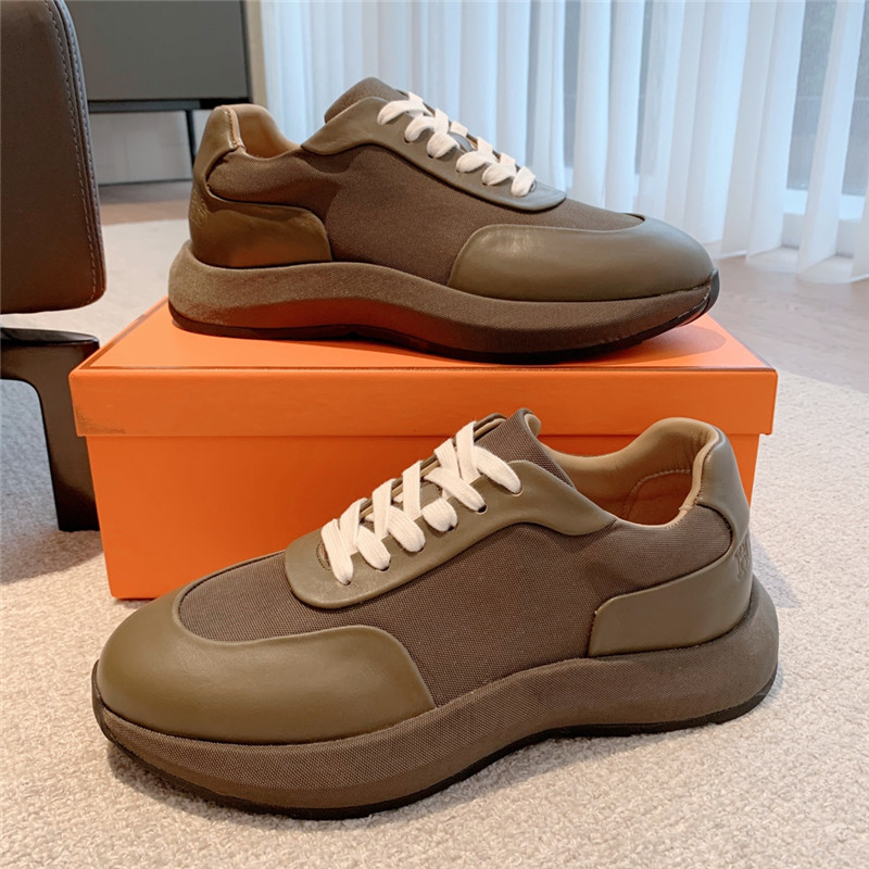 Hermès classic look-alike British retro white shoes
