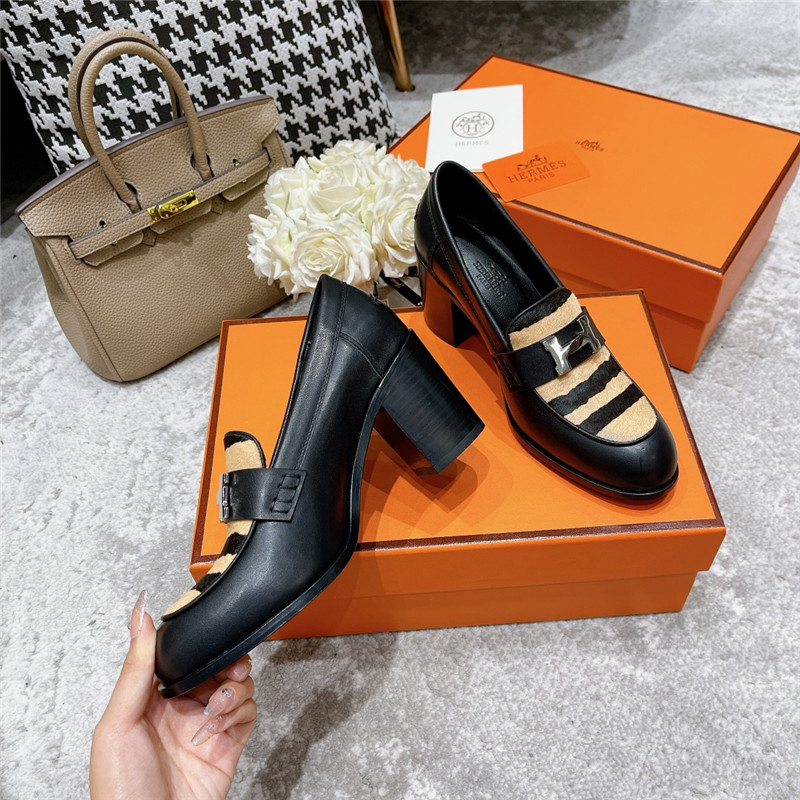 hermes dauphine mid heel mules