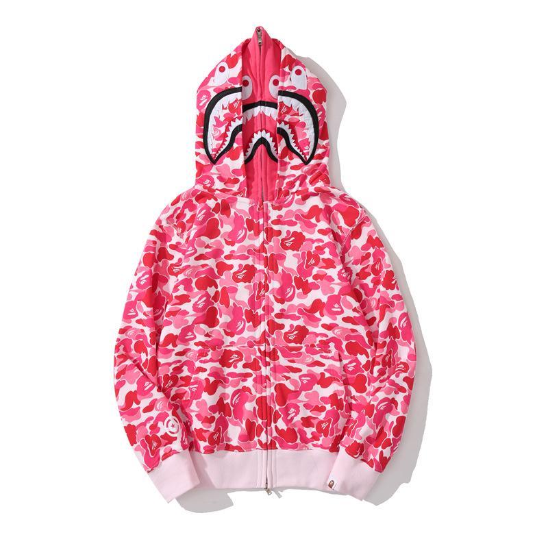 Bape Shark Hoodie Full Zipper Double Hooded Sweatshirt