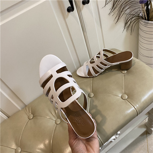 Hermes Birkin Replica block heel sandals